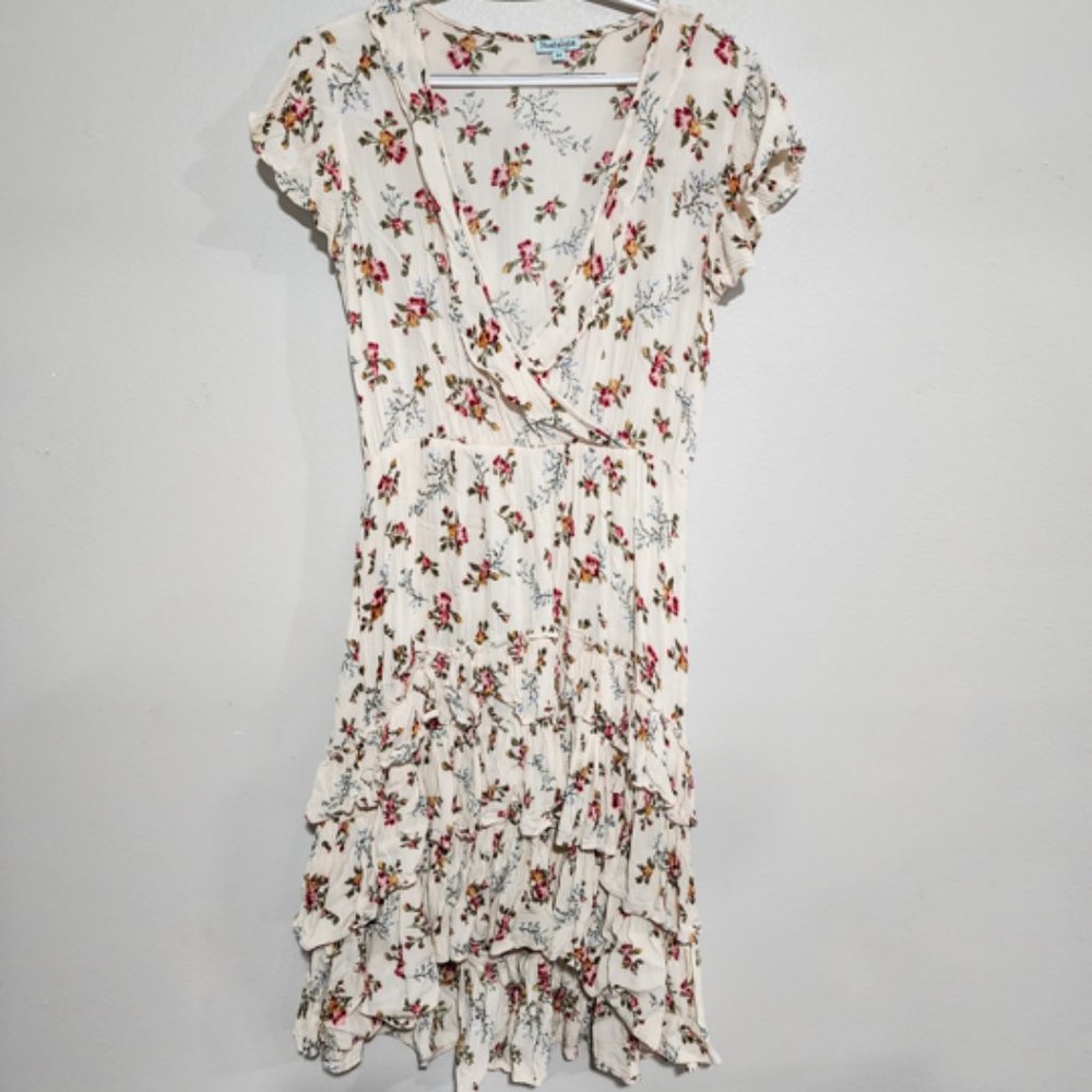 NOSTALGIA FLORAL DRESS IN CREAM